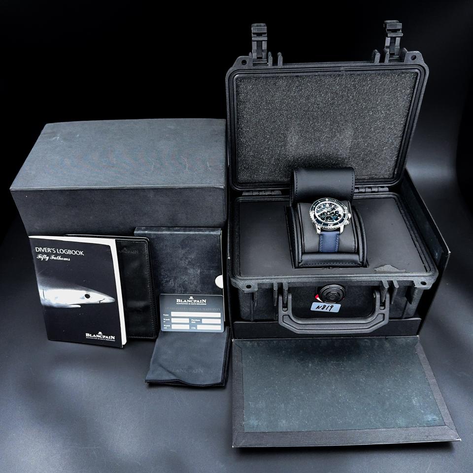 Blancpain Fifty Fathoms Chronographe Flyback Quantième Complet 5066F-1140-52B – Excellent Condition – Complete Set — photo 2