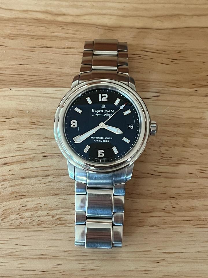 Blancpain Leman Aqua Lung Ultra Slim Flyback 100-Hr Reserve Limited Edition Full Set (Ref. 2100-1130A-71) — photo 3