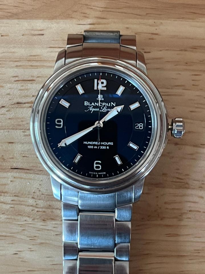 Blancpain Leman Aqua Lung Ultra Slim Flyback 100-Hr Reserve Limited Edition Full Set (Ref. 2100-1130A-71) — photo 12