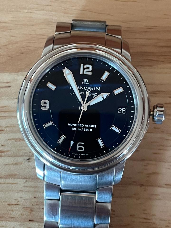 Blancpain Leman Aqua Lung Ultra Slim Flyback 100-Hr Reserve Limited Edition Full Set (Ref. 2100-1130A-71) — photo 13