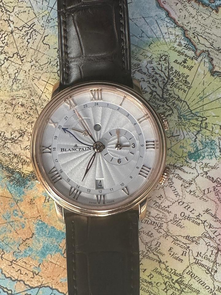 Blancpain Villeret Reveil Gmt full set mechanical alarm Red Gold — photo 8