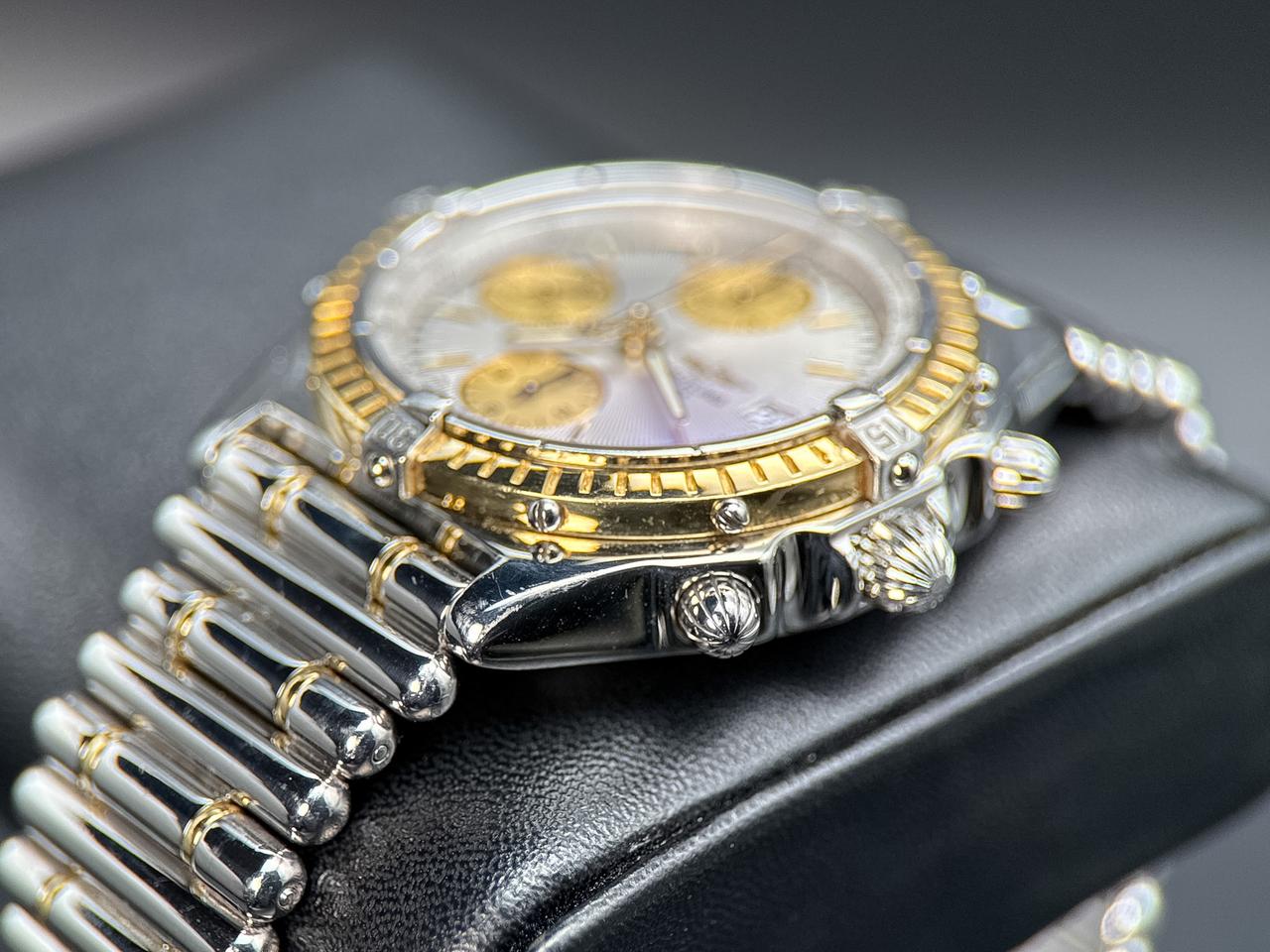 Breitling Chronomat D13047 Silver Dial Two-Tone Bullet Bracelet 1992 — photo 2