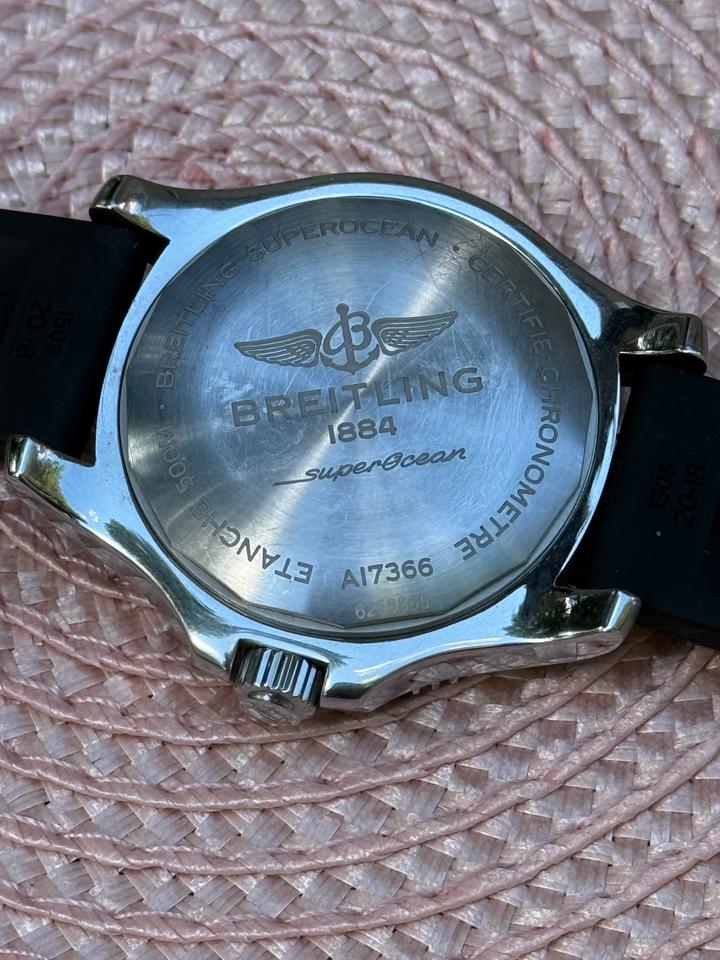 Breitling Superocean 42 Black full set on steel + OEM rubber — photo 6