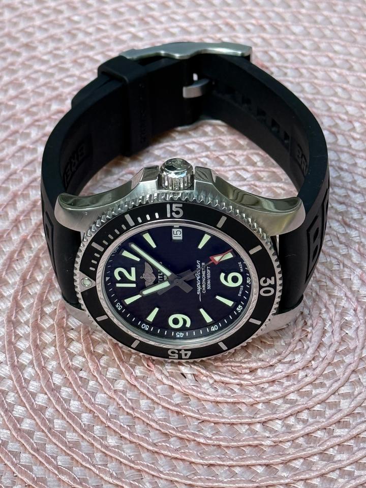 Breitling Superocean 42 Black full set on steel + OEM rubber — photo 7