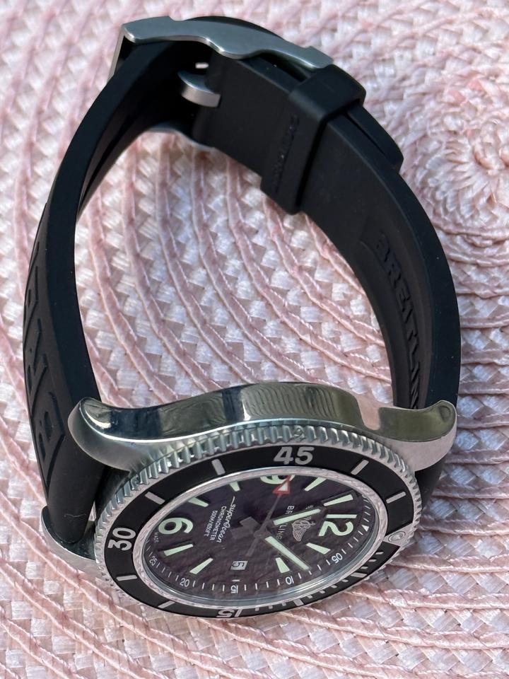 Breitling Superocean 42 Black full set on steel + OEM rubber — photo 10