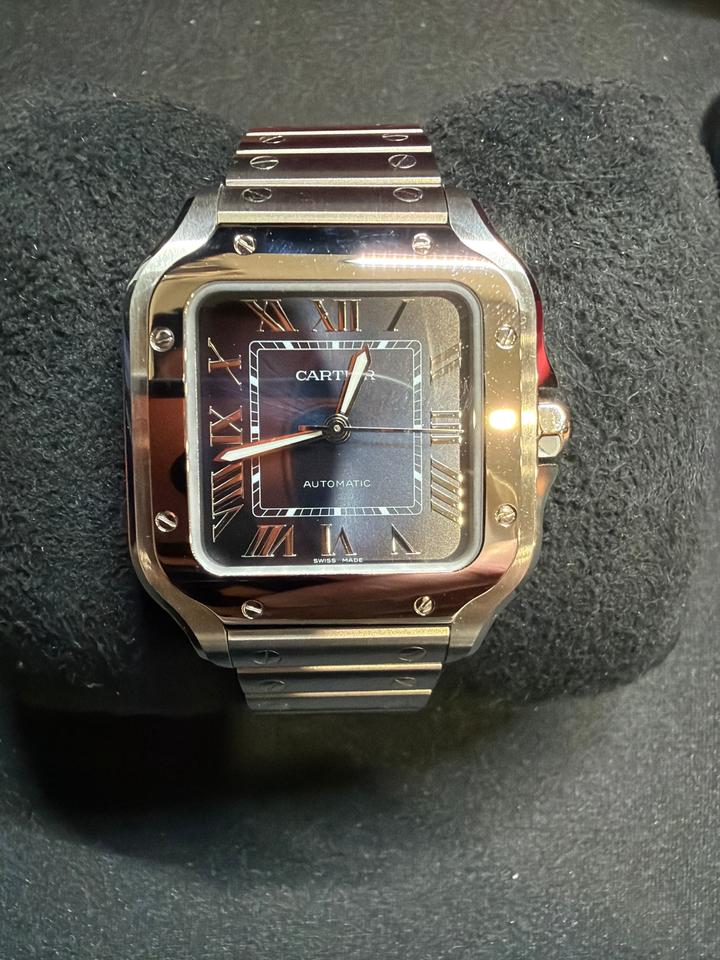 Cartier Santos De Cartier Blue 2023 Dial Medium Cartier Santos de Cartier Medium Blue Dial – Steel Bracelet — photo 5
