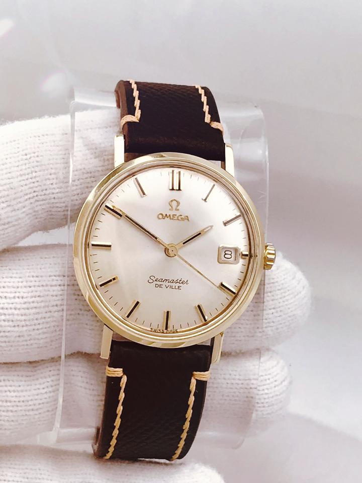 Omega Seamaster Vintage 1962 OMEGA SEAMASTER 14K GOLD BEZEL &amp; CAP Cal 610 Mechanical Men's Wrist Watch SWISS MADE - RUNS EXCELLENT WORKING - KEEPING A GOOD TIME — photo 2