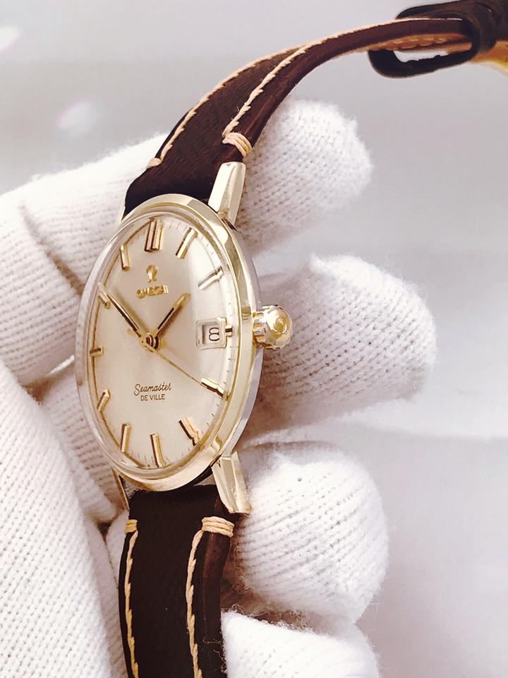 Omega Seamaster Vintage 1962 OMEGA SEAMASTER 14K GOLD BEZEL &amp; CAP Cal 610 Mechanical Men's Wrist Watch SWISS MADE - RUNS EXCELLENT WORKING - KEEPING A GOOD TIME — photo 3