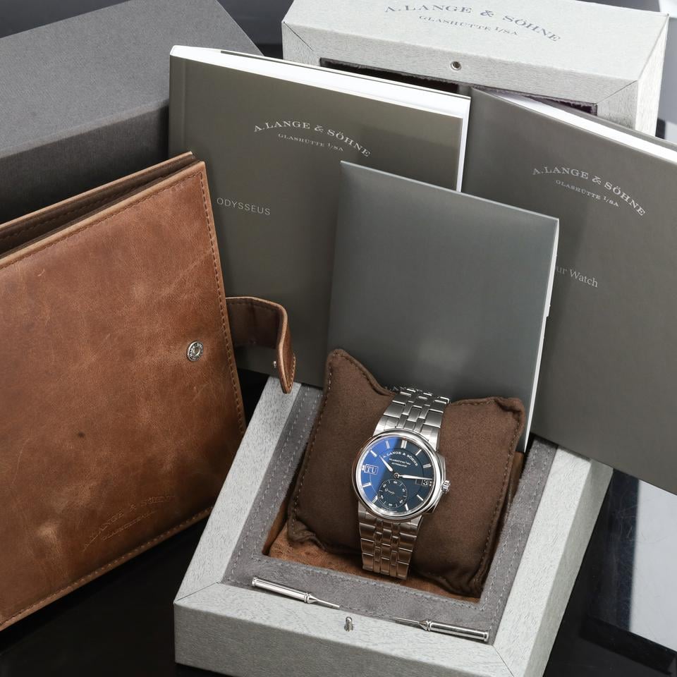 A. Lange &amp; Söhne Odysseus 2026 Complete 40.5mm Steel Blue Dial Steel Bezel Bracelet 363.179 — photo 2