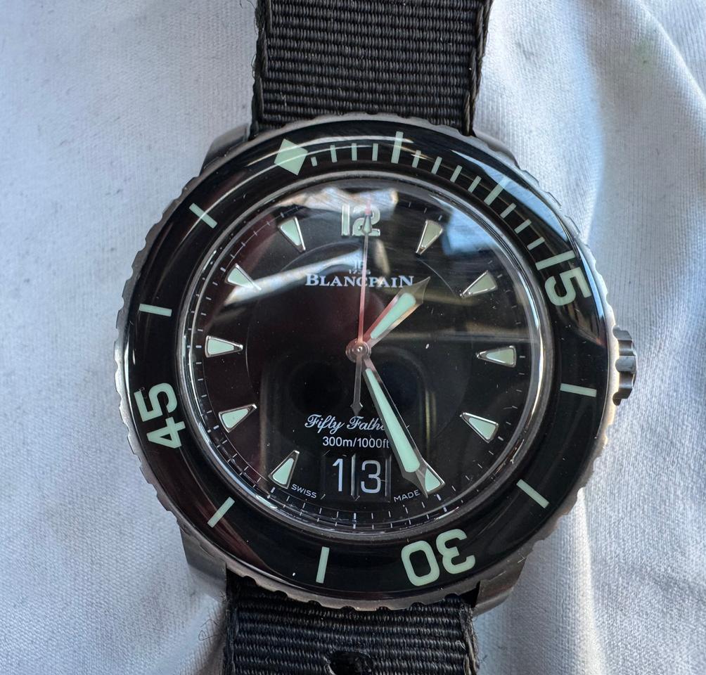 Blancpain Fifty Fathoms Automatic 50 Fathoms Grande Date Titanium NATO Strap — photo 5