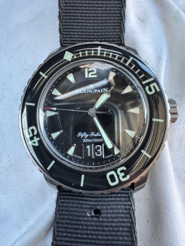 Blancpain Fifty Fathoms Automatic 50 Fathoms Grande Date Titanium NATO Strap — photo 7