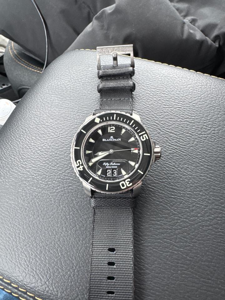 Blancpain Fifty Fathoms Automatic 50 Fathoms Grande Date Titanium NATO Strap — photo 8