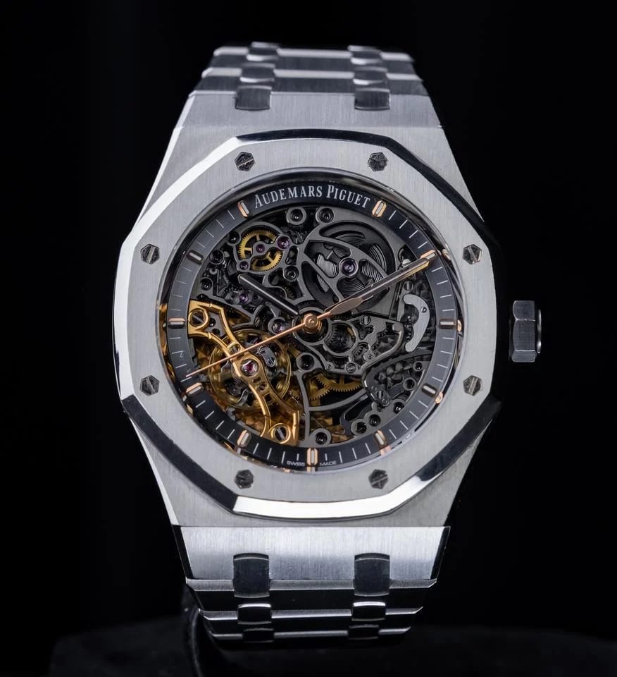 Audemars Piguet Royal Oak Double Balance Wheel Openworked Excellent Condition Steel Openworked Skeleton