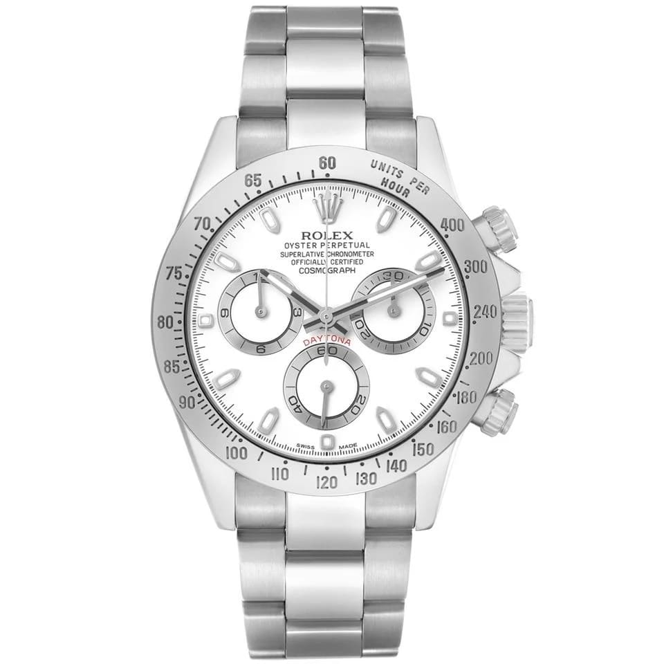 Rolex Daytona Steel 40mm White Dial Steel Oyster Bracelet Men's Watch 116520