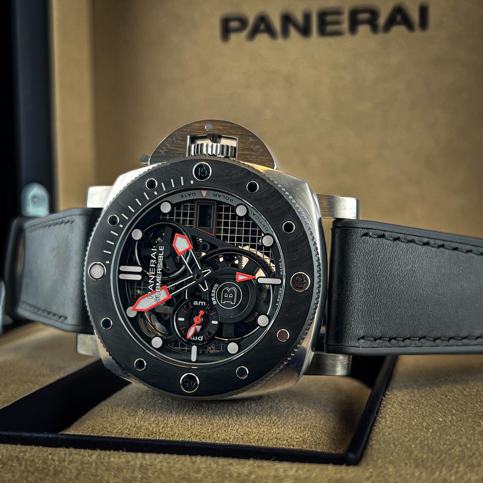 Panerai Submersible Full Set | 2024 | Skeleton PAM01403 Submersible S Limited Edition Brabus Carbon Bezel Titanium