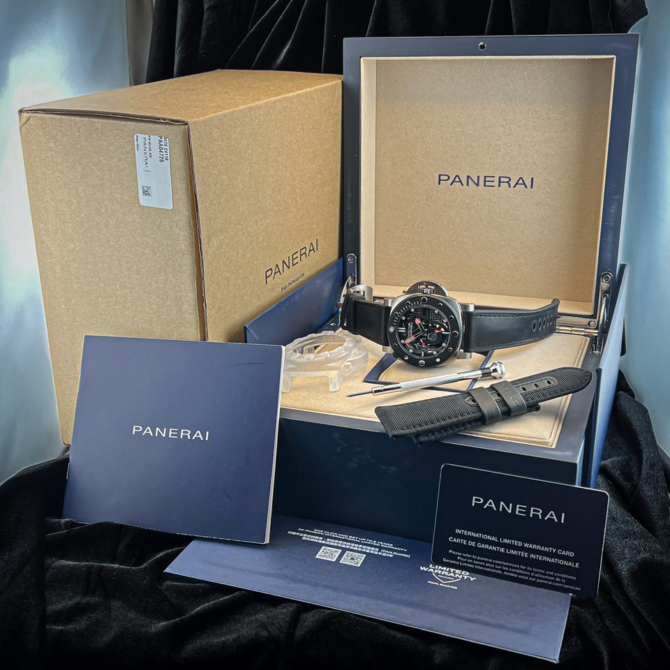 Panerai Submersible Full Set | 2024 | Skeleton PAM01403 Submersible S Limited Edition Brabus Carbon Bezel Titanium — photo 2