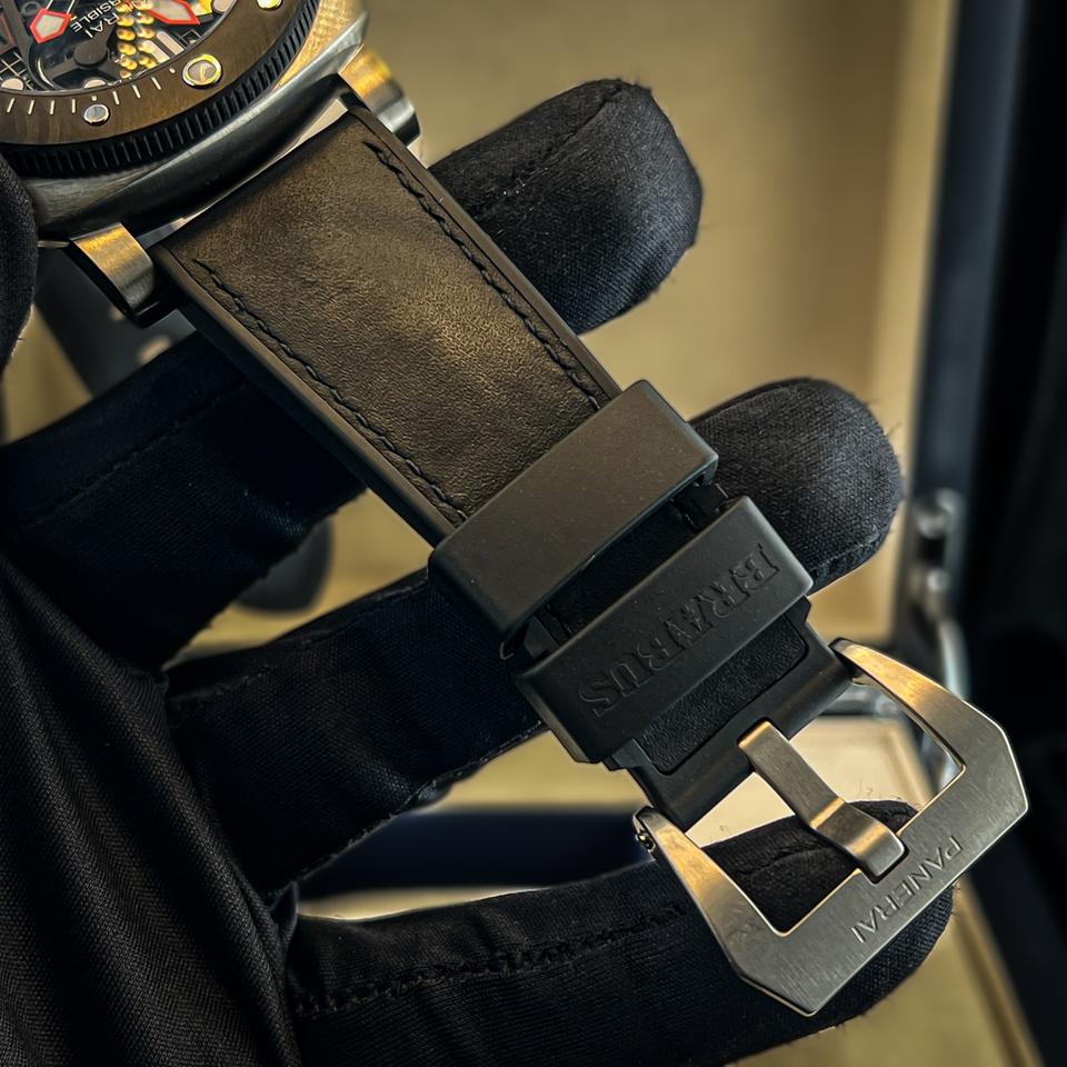 Panerai Submersible Full Set | 2024 | Skeleton PAM01403 Submersible S Limited Edition Brabus Carbon Bezel Titanium — photo 5