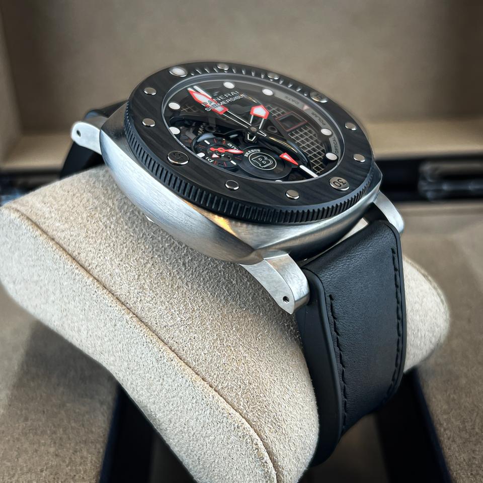 Panerai Submersible Full Set | 2024 | Skeleton PAM01403 Submersible S Limited Edition Brabus Carbon Bezel Titanium — photo 7