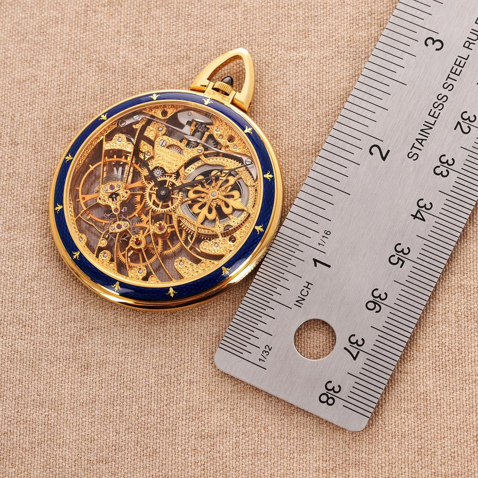 Patek Philippe Pocket Watch Yellow Gold Skeleton Enamel Pocket Watch Ref. 899 — photo 3