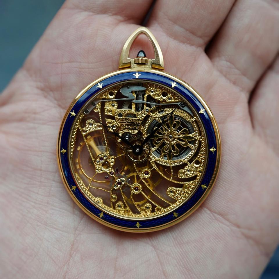 Patek Philippe Pocket Watch Yellow Gold Skeleton Enamel Pocket Watch Ref. 899 — photo 4