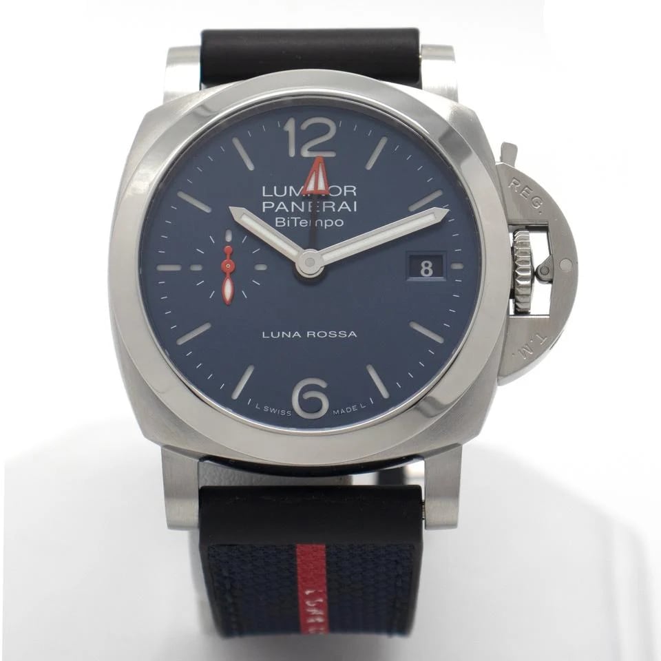 Panerai Luminor Luna Rossa Quaranta Bitempo 40mm Blue Dial Steel PAM01404 Full Set 2025