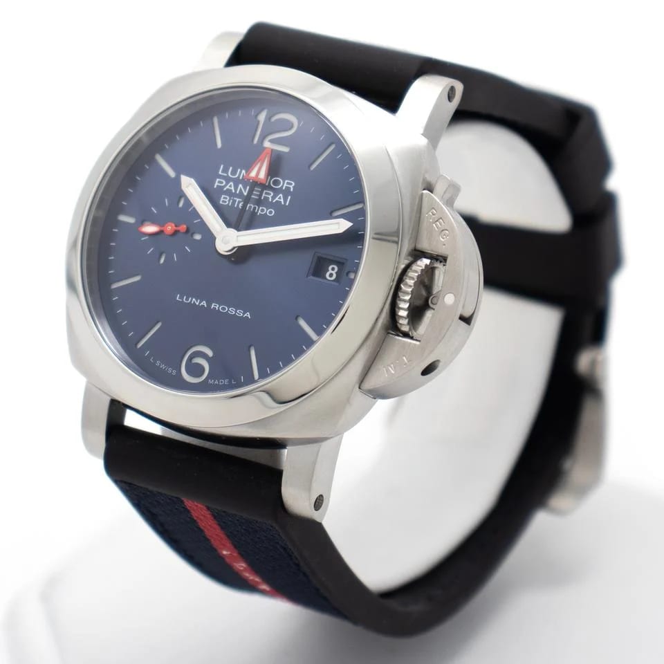 Panerai Luminor Luna Rossa Quaranta Bitempo 40mm Blue Dial Steel PAM01404 Full Set 2025 — photo 3