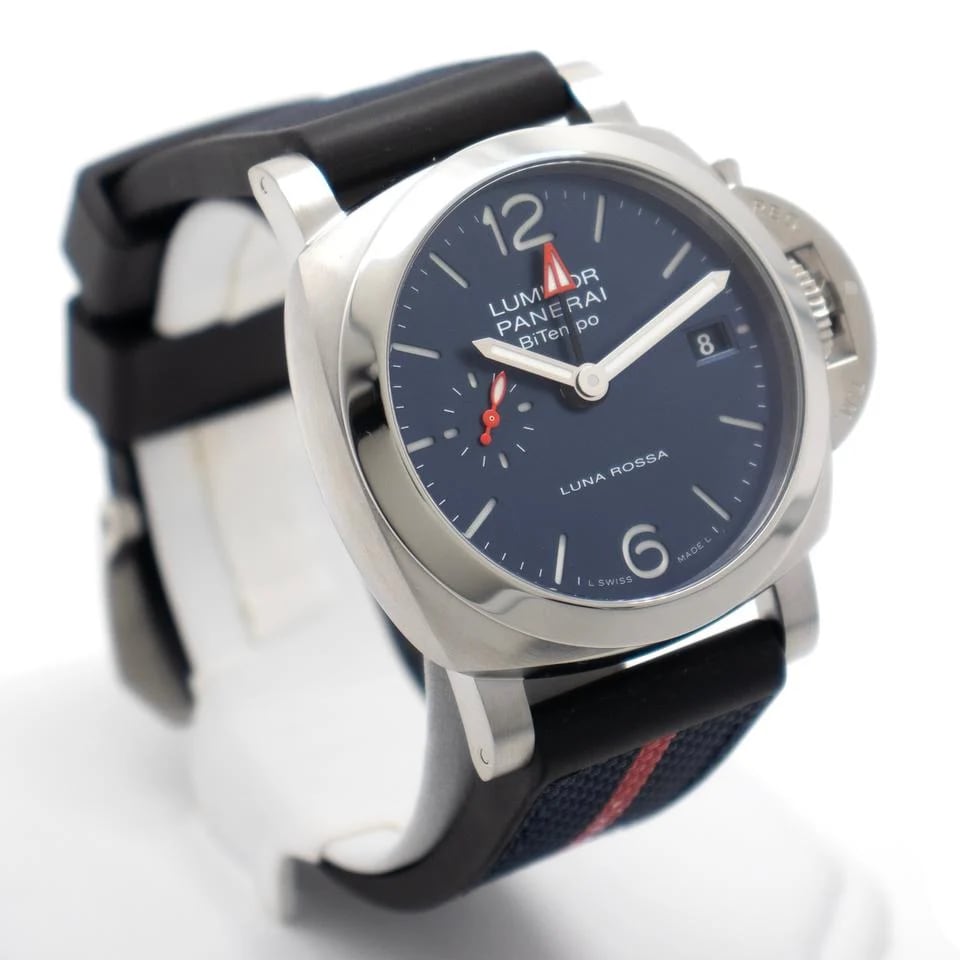 Panerai Luminor Luna Rossa Quaranta Bitempo 40mm Blue Dial Steel PAM01404 Full Set 2025 — photo 4