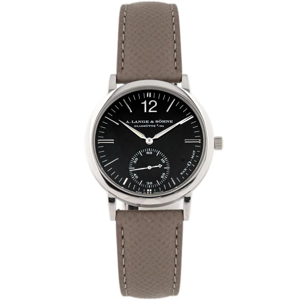 A. Lange &amp; Söhne Saxonia Langematik Sax-O-Mat White Gold Black Dial 37mm 301.027