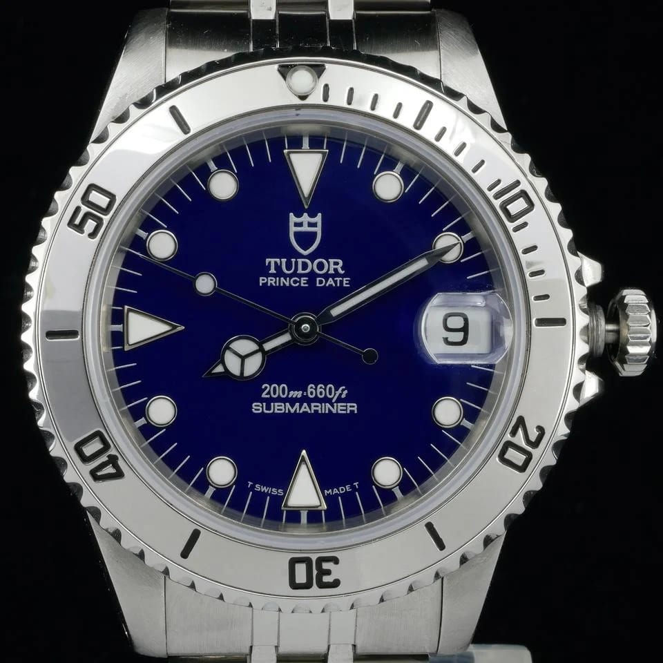 Tudor Submariner Prince Date 75190 Blue Dial with Jubilee Bracelet — photo 2