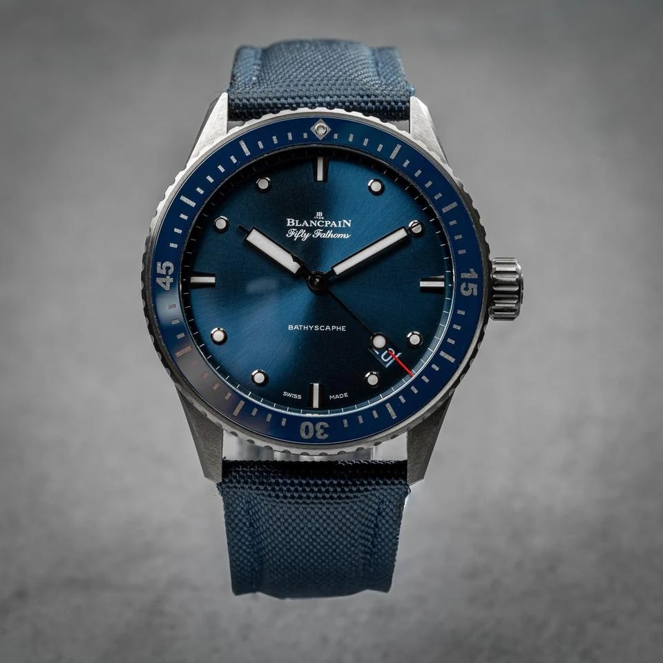Blancpain Fifty Fathoms Bathyscaphe Ceramic case crazy 120hr reserve blue sunburst dial