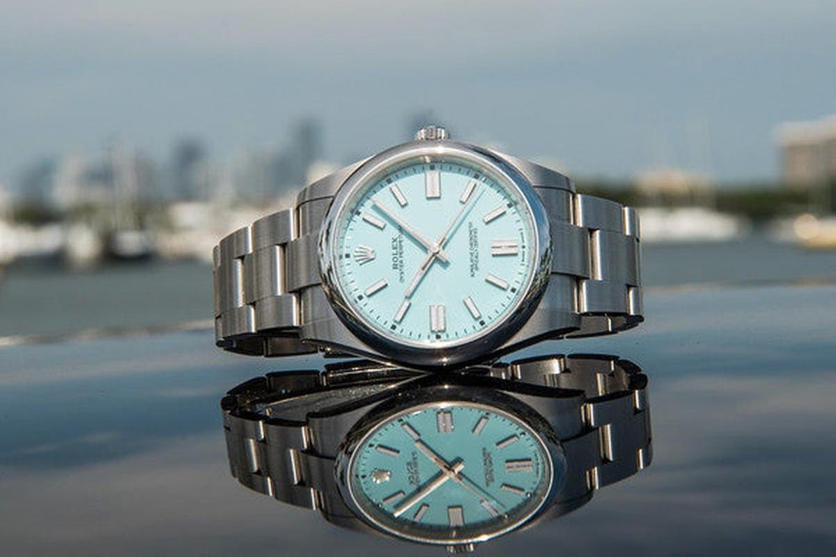 Rolex Oyster Perpetual 41 2020 Oyster Perpetual 41mm Discontinued Tiffany dial 124300