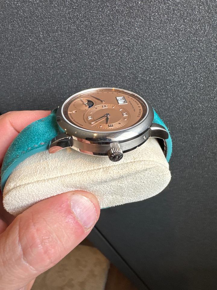 A. Lange &amp; Söhne Lange 1 Perpetual Calendar 150 18K WG Full set limited edition 150 salmon perpetual — photo 2