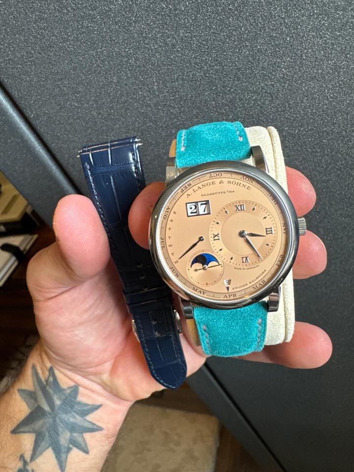 A. Lange &amp; Söhne Lange 1 Perpetual Calendar 150 18K WG Full set limited edition 150 salmon perpetual — photo 4
