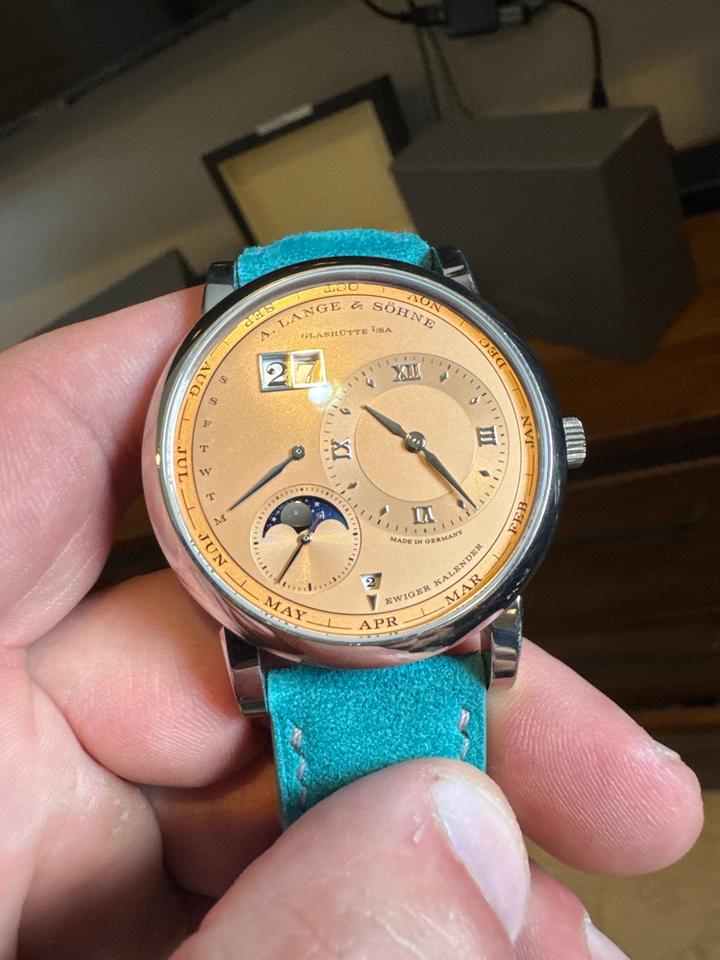 A. Lange &amp; Söhne Lange 1 Perpetual Calendar 150 18K WG Full set limited edition 150 salmon perpetual — photo 6