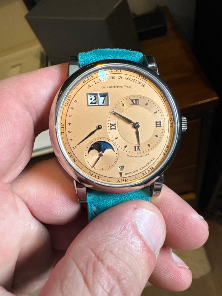 A. Lange &amp; Söhne Lange 1 Perpetual Calendar 150 18K WG Full set limited edition 150 salmon perpetual — photo 7