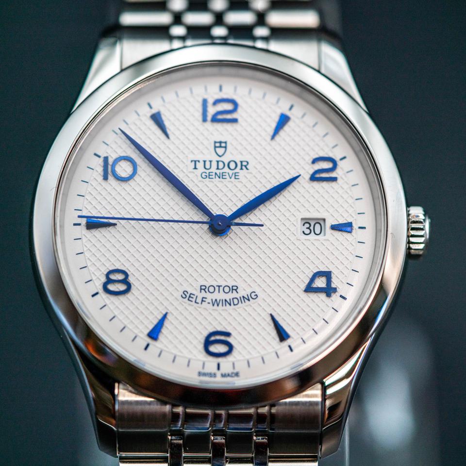 Tudor 1926 41mm 91650 White Opaline Dial Blue Markers Steel