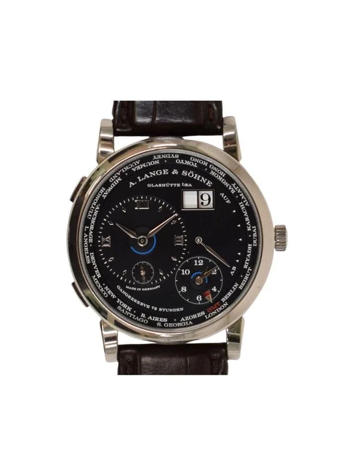 A. Lange & Söhne Lange 1 Time Zone White Gold Black Dial 136.029