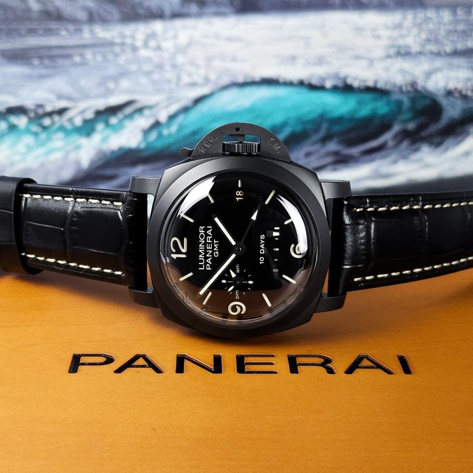 Panerai Luminor 1950 10 Days GMT 44mm Ceramic Mint Box Papers - 3 Straps - PAM 00335 335 — photo 2