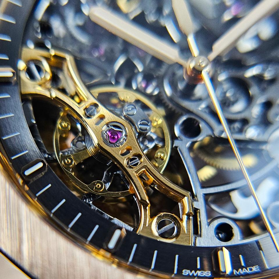 Audemars Piguet Royal Oak Double Balance Wheel Openworked Rose Gold Skeleton Dial Full Set 15407OR — photo 3