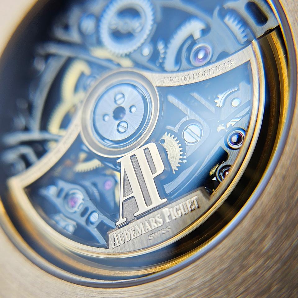 Audemars Piguet Royal Oak Double Balance Wheel Openworked Rose Gold Skeleton Dial Full Set 15407OR — photo 7