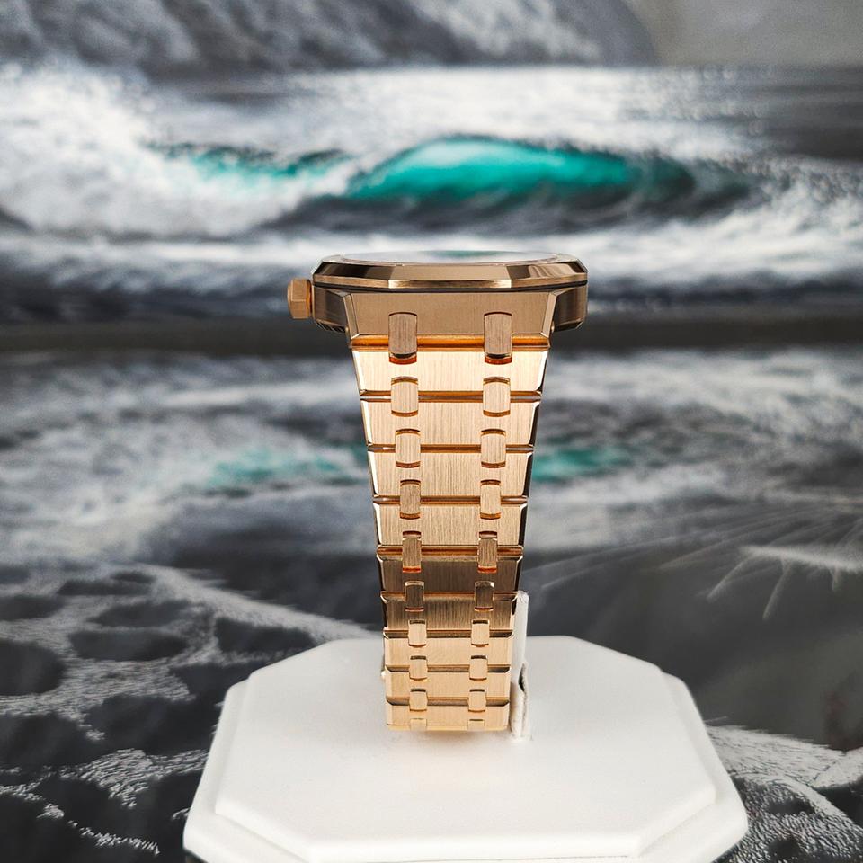 Audemars Piguet Royal Oak Double Balance Wheel Openworked Rose Gold Skeleton Dial Full Set 15407OR — photo 9