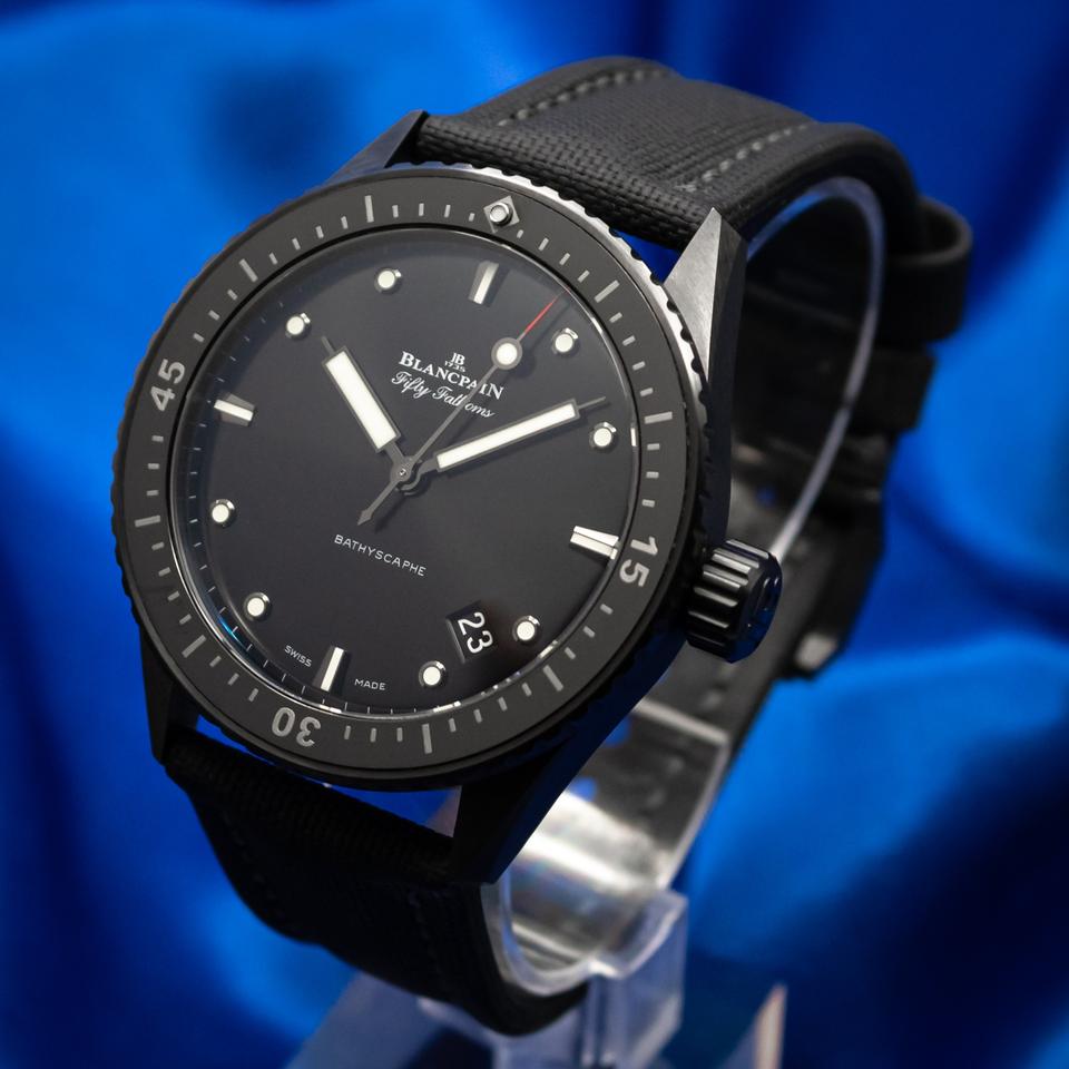 Blancpain Fifty Fathoms Bathyscaphe 2024 Blancpain Bathyscaphe Ceramic Black B&amp;P 5000-0130-B52A — photo 3