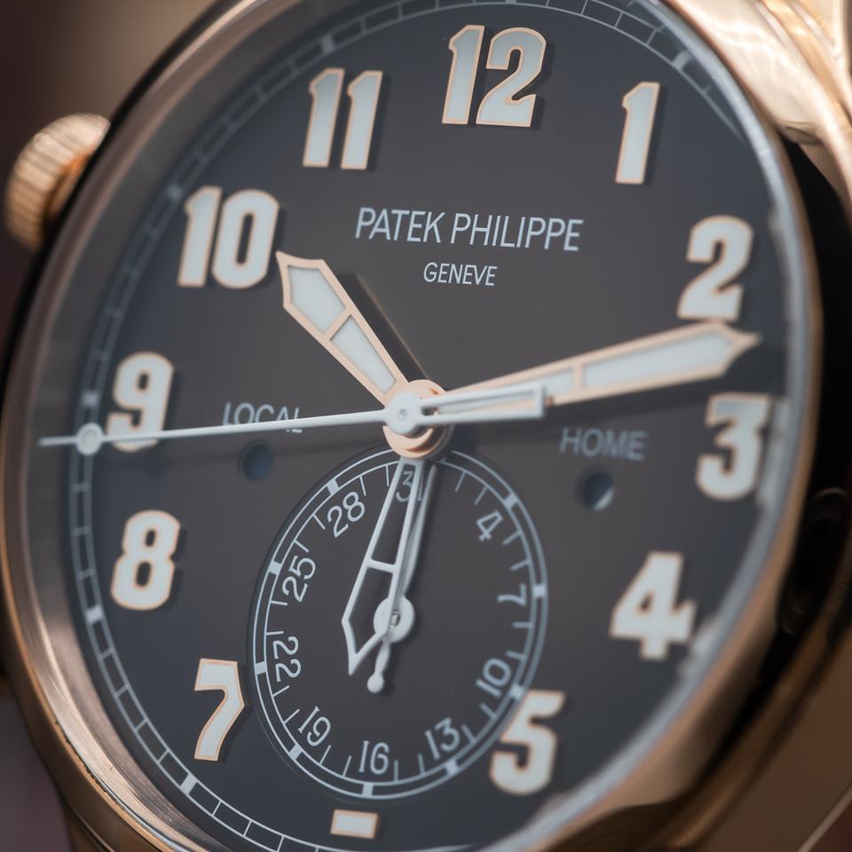 Patek Philippe Calatrava Pilot Travel Time Rose Gold Brown Dial Box and papers — photo 7