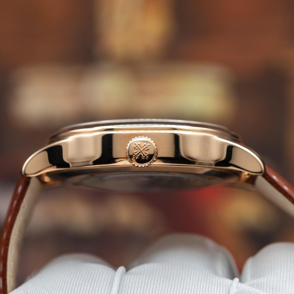 Patek Philippe Calatrava Pilot Travel Time Rose Gold Brown Dial Box and papers — photo 11