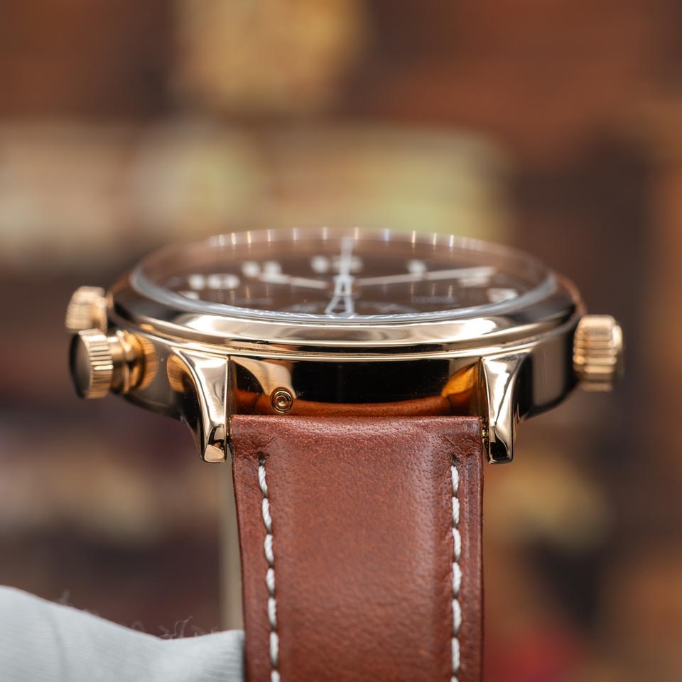 Patek Philippe Calatrava Pilot Travel Time Rose Gold Brown Dial Box and papers — photo 12