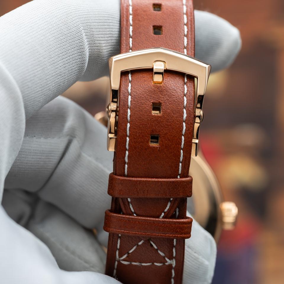 Patek Philippe Calatrava Pilot Travel Time Rose Gold Brown Dial Box and papers — photo 14