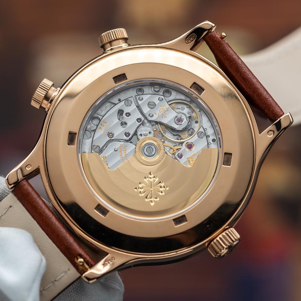Patek Philippe Calatrava Pilot Travel Time Rose Gold Brown Dial Box and papers — photo 16