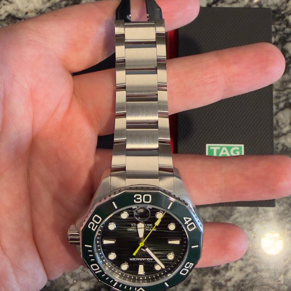 TAG Heuer Aquaracer Professional 300 Date Complete Set - Full Links Box Papers — photo 3