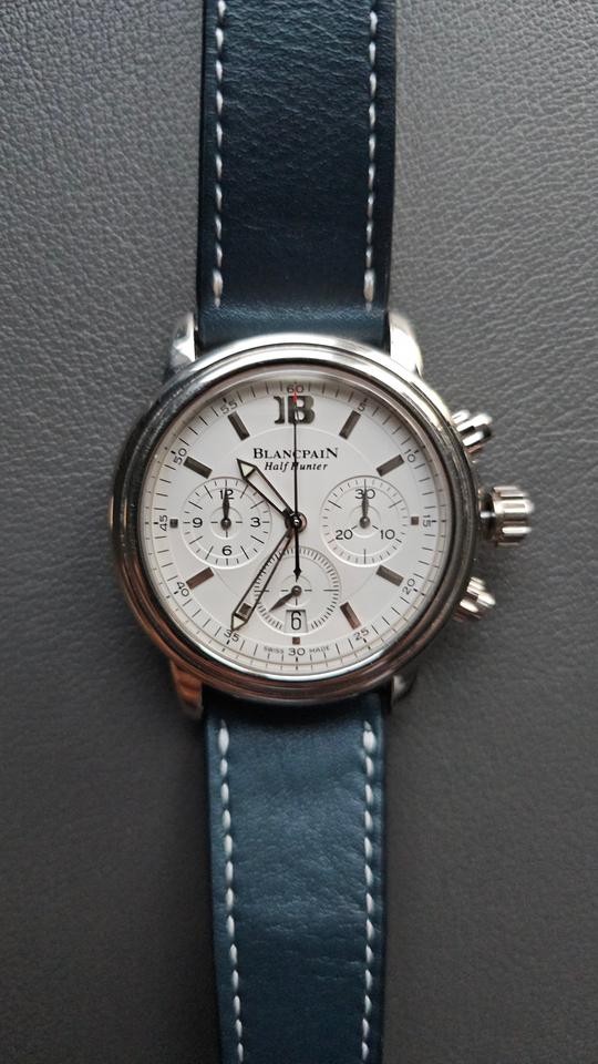 Blancpain Léman Half Hunter Chronograph 18k White Gold. Limited edition of 333 — photo 9
