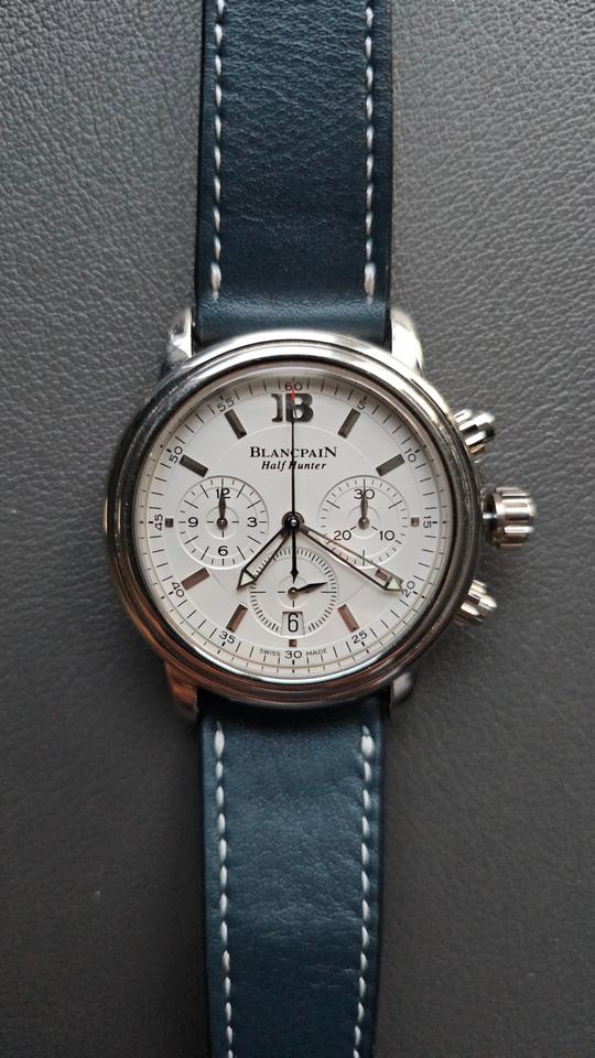 Blancpain Léman Half Hunter Chronograph 18k White Gold. Limited edition of 333 — photo 10